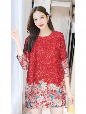 Floral Printed Soft Knitted Light Sweater